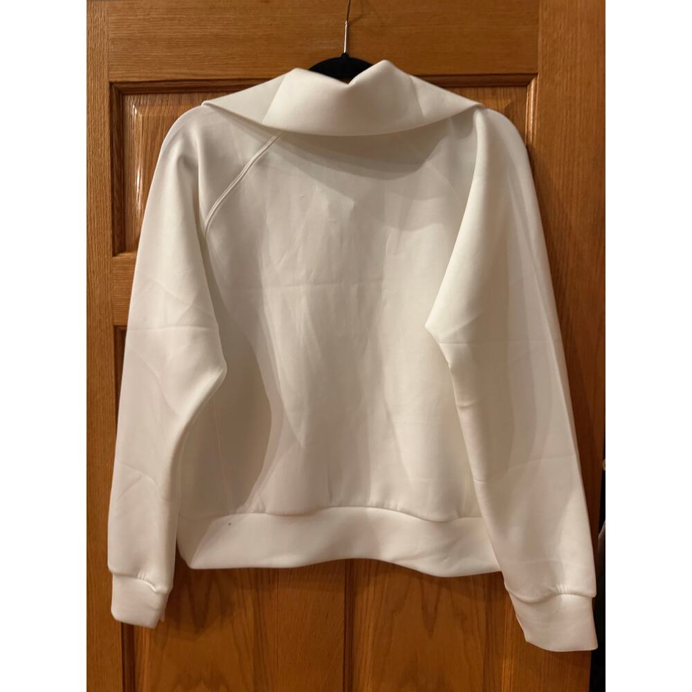 Spanx Airessentials Powder White Half Zip Sweatsh… - image 4